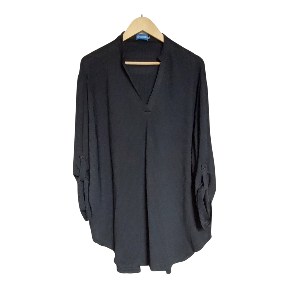 💚Blue Waters Black V-Neck Women's Blouse